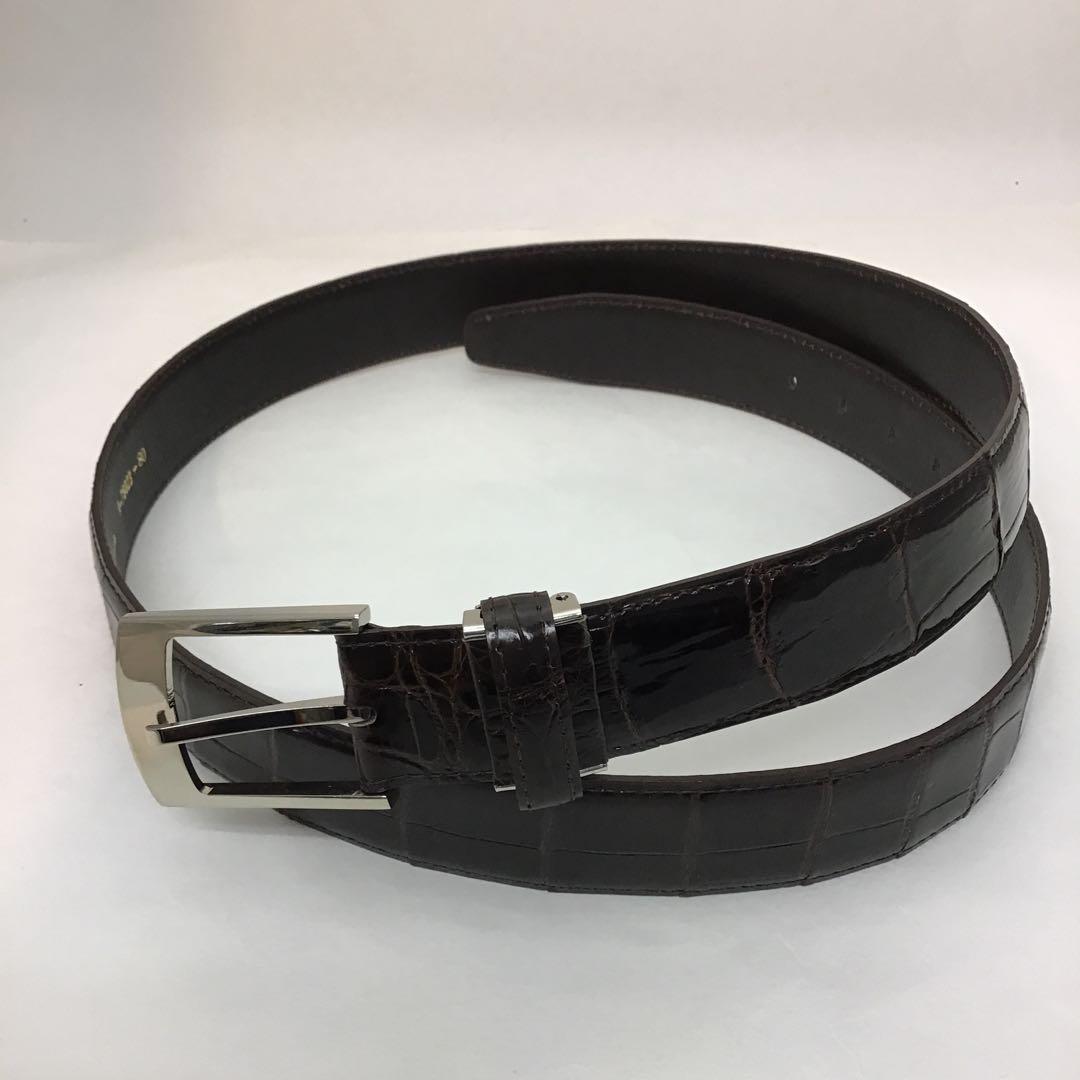 ❣️新品❣️純正クロコダイル　INDIAN SHIP クロコダイルベルト 日本製