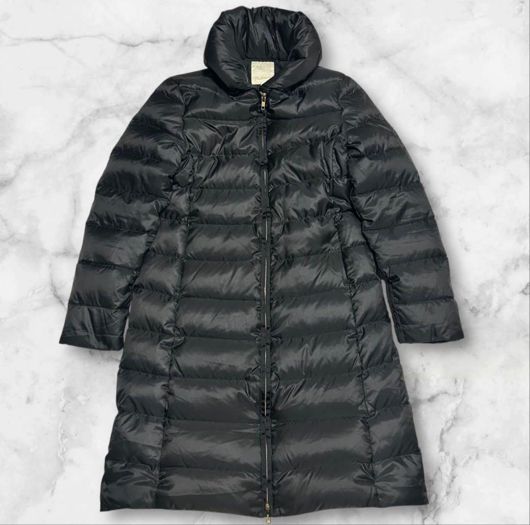 ビーミングバイビームスロングダウンコート　河田フェザー　フォックスファー　黒S