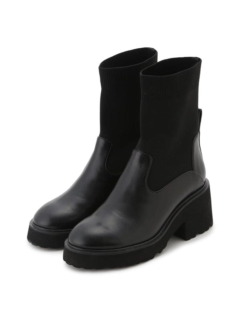 SNIDEL ショートニットブーツ