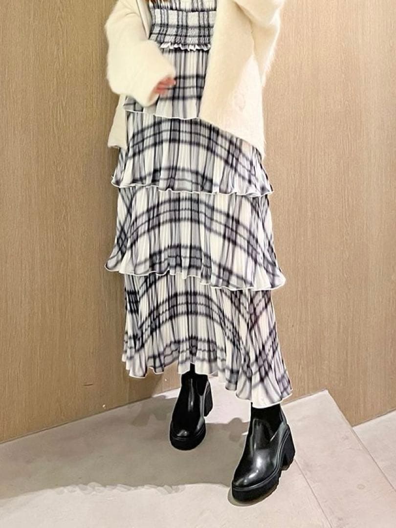 SNIDEL ショートニットブーツ