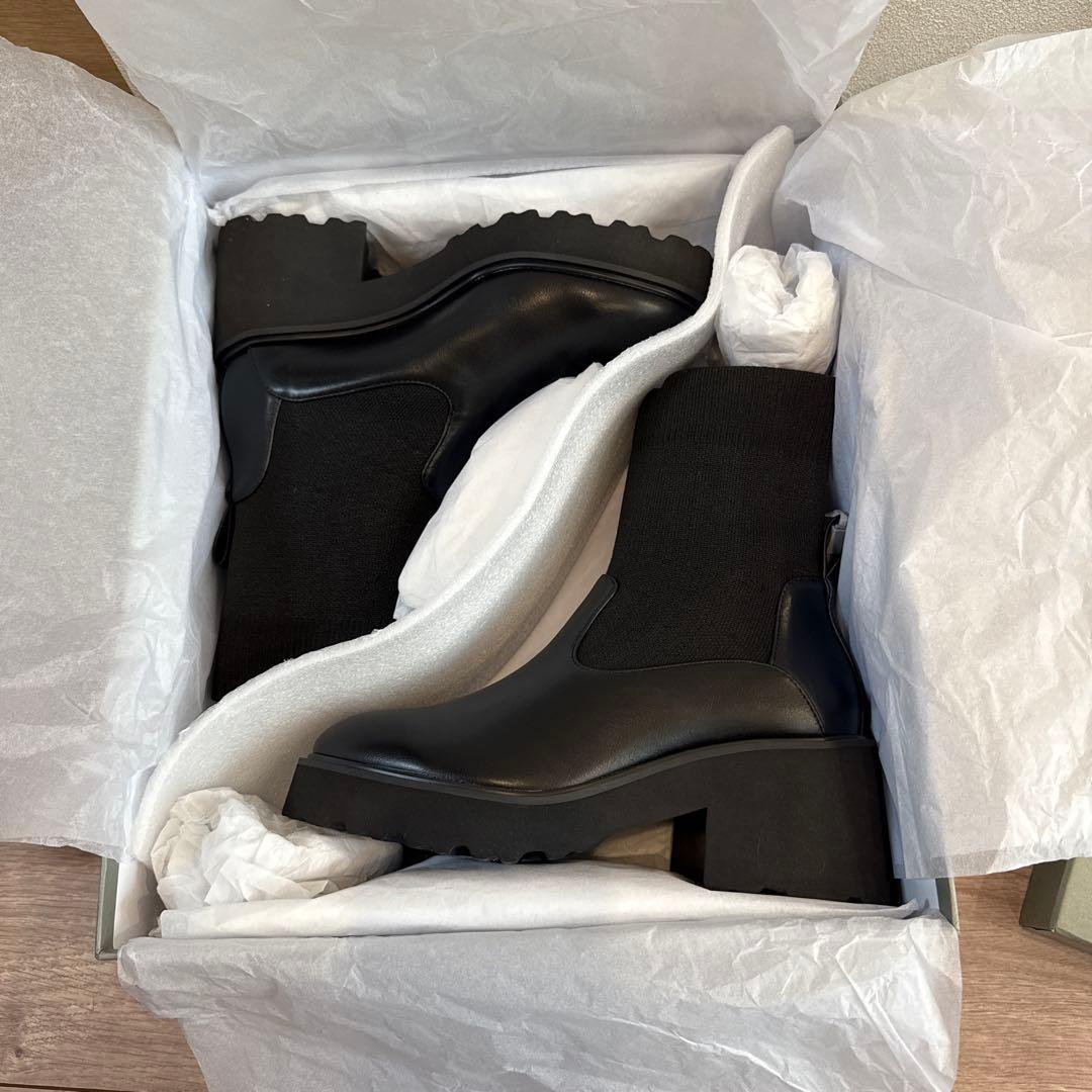 SNIDEL ショートニットブーツ