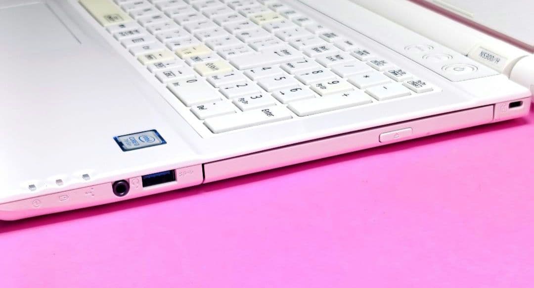 超大容量1TB‼️第7世代✨オフィス✨薄型✨カメラ付き白ホワイトノートパソコン✨
