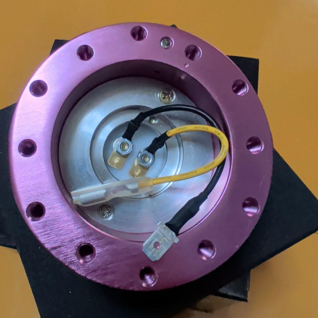 NRG SRK-200PK ステアリングボス ピンク/ブラック チン音