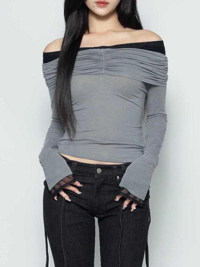 トップス Theredthread S twist off shoulder tops