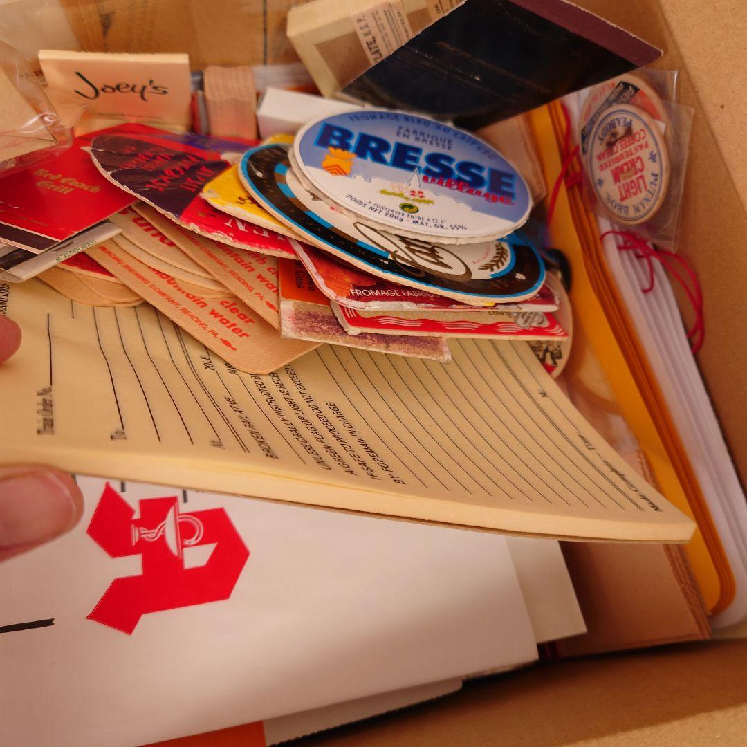 80サイズ/たっぷりephemeral box☆ヴィンテージ海外紙モノ