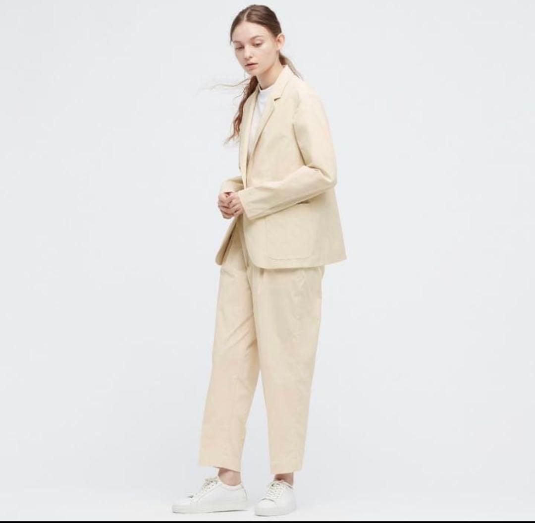 人気 美品【ユニクロ × セオリー】感動ジャケット セットアップ イージーパンツ