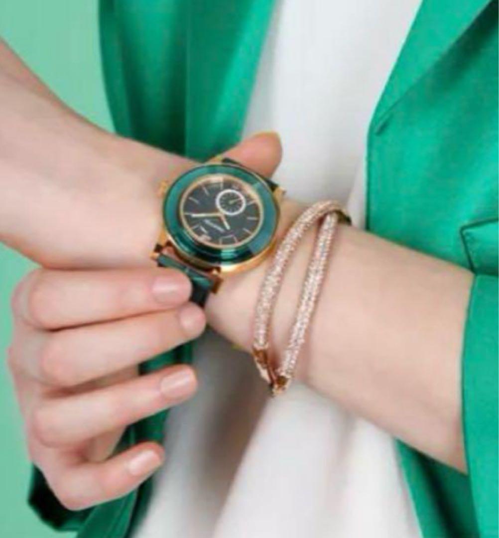 ピカフ……専用SWAROVSKIス希少時計／初期モデルオクテア／レザー新品電池