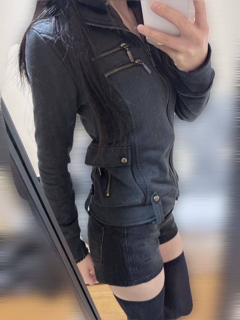 00s y2k archive 平成ギャル グランジ ギミック ジップパーカー