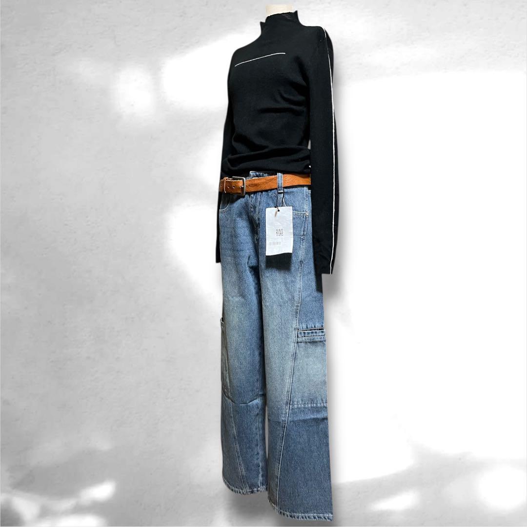 ♥️新品未使用♥️ MICALLEMICALLE インディゴカーゴワイドデニムパンツ