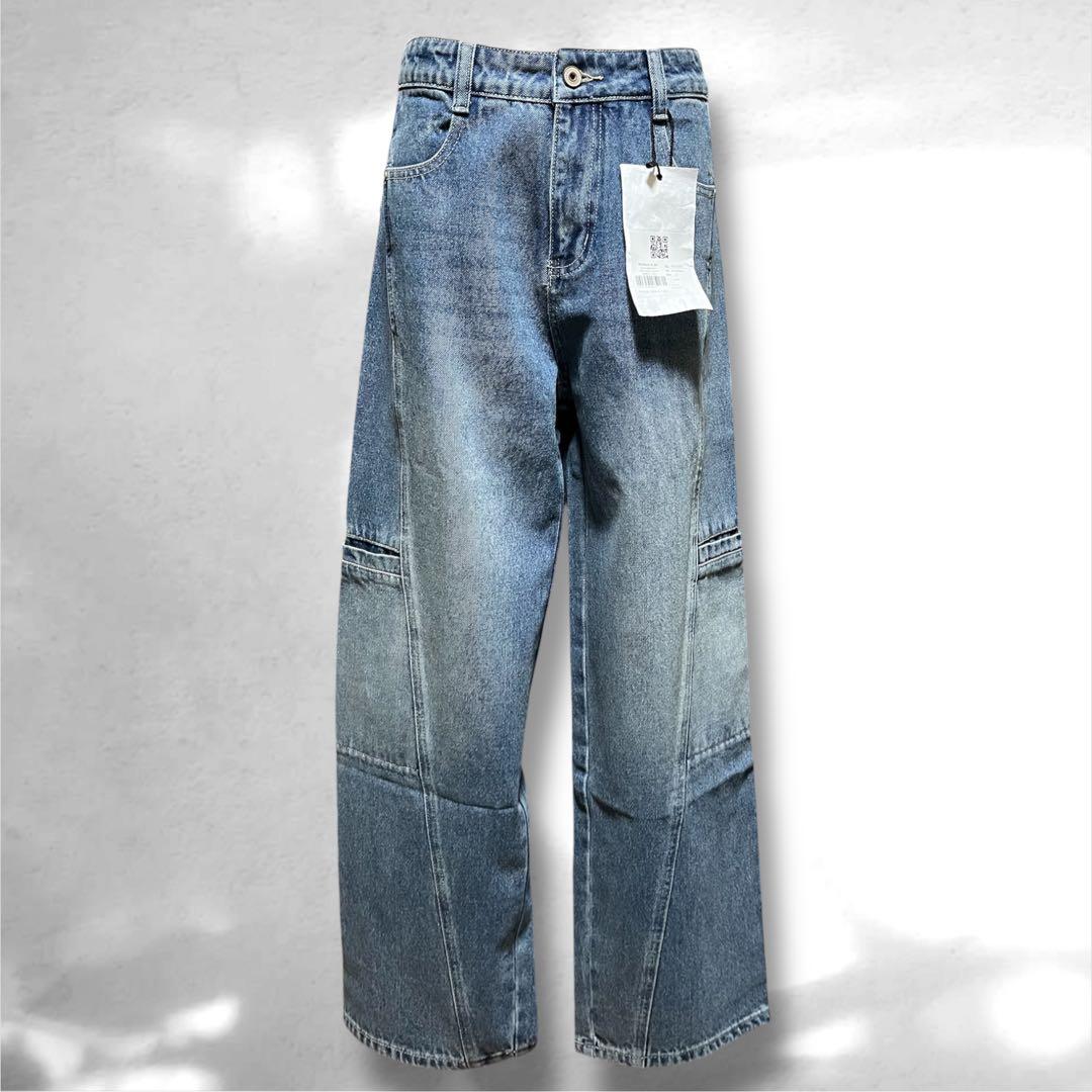 ♥️新品未使用♥️ MICALLEMICALLE インディゴカーゴワイドデニムパンツ