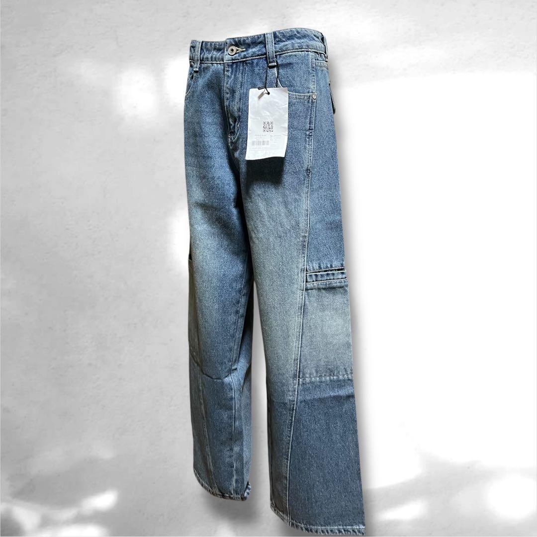 ♥️新品未使用♥️ MICALLEMICALLE インディゴカーゴワイドデニムパンツ