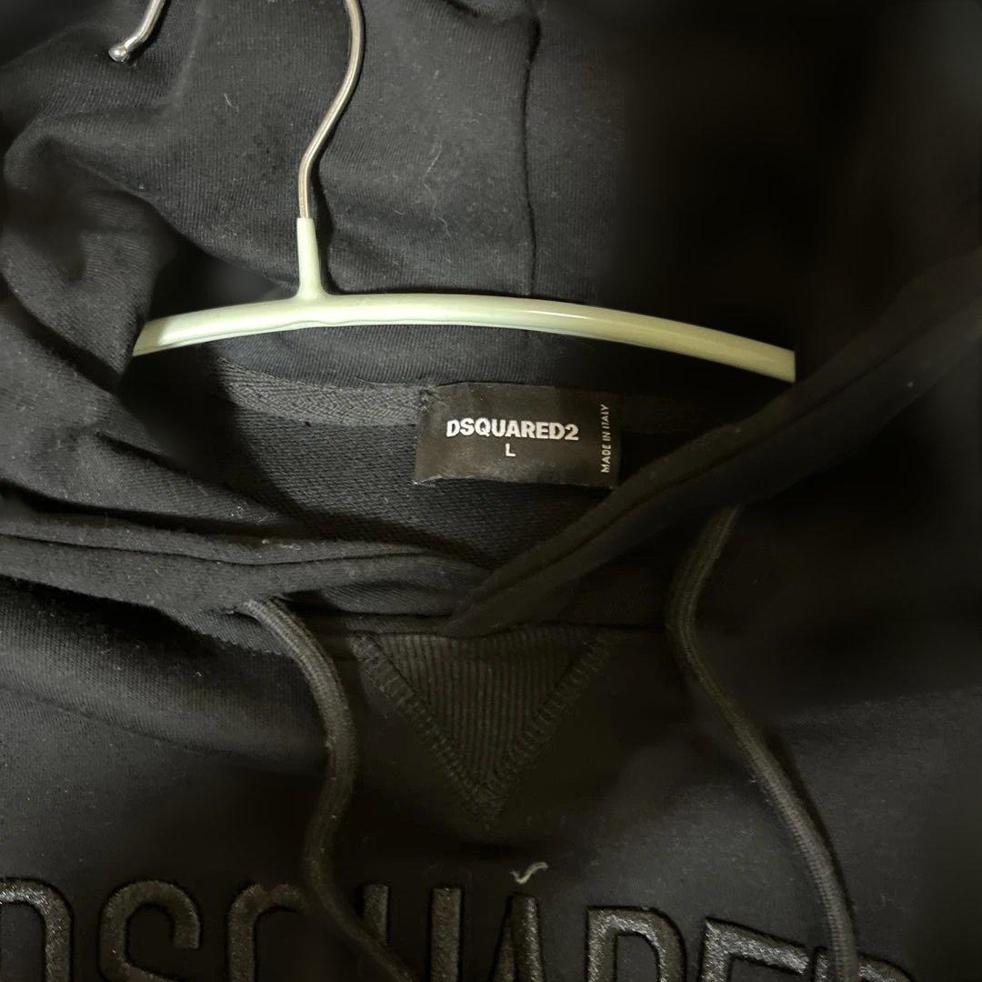DSQUARED2 ブラック パーカー Lサイズ
