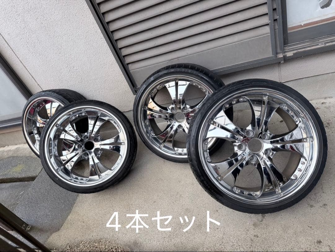 12月中のみ出品　18インチ　メッキホイール　4本セット　深リム