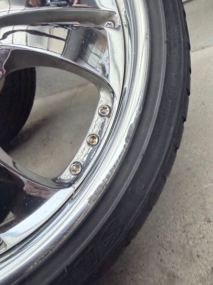 12月中のみ出品　18インチ　メッキホイール　4本セット　深リム