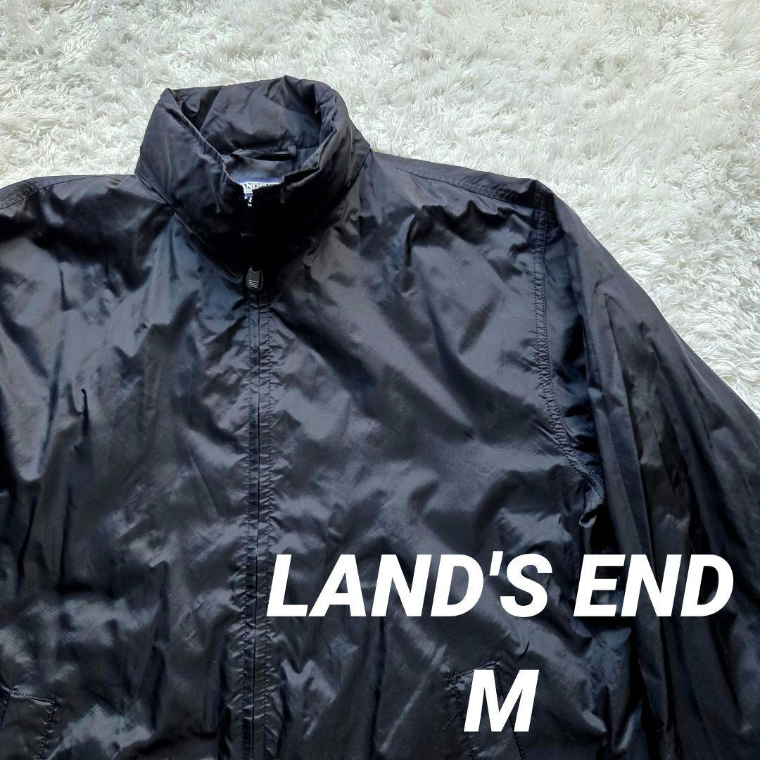 美品 LAND'S END ナイロン ジャケット ブラック M 90s 短丈