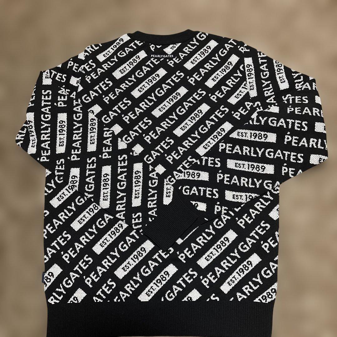 PEARLY GATES ロゴセーター ネイビー/ホワイト
