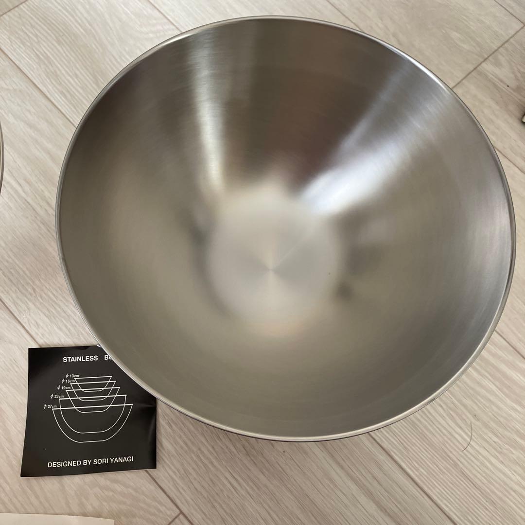 新品　柳宗理　ステンレスボウル　パンチングストレイナーセット　27cm