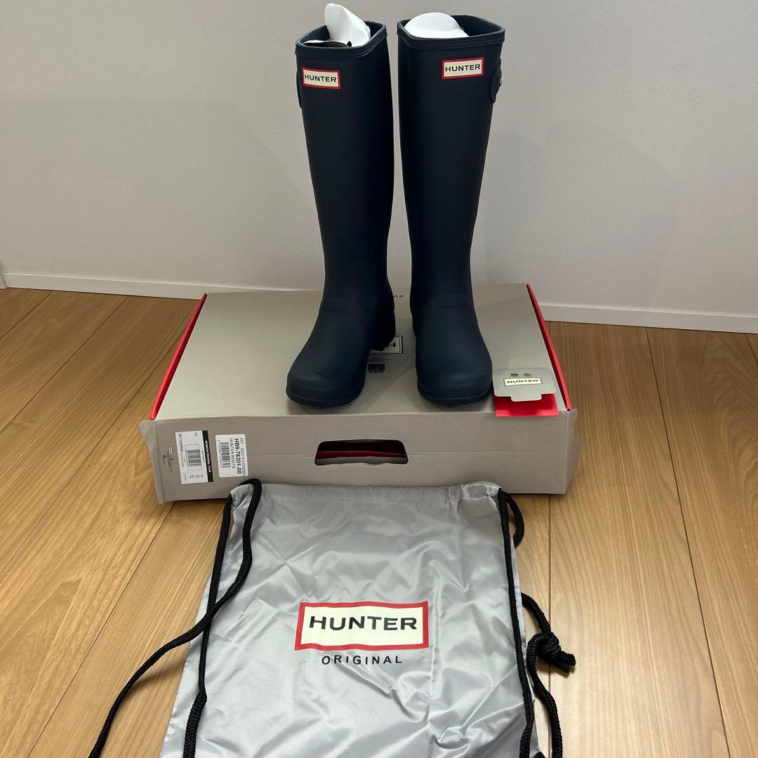 新品未使用HUNTER ネイビー長靴　24センチ