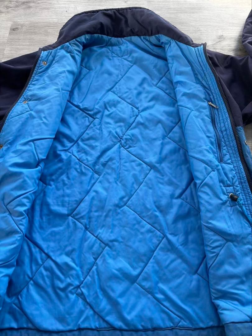 449 希少 80s ヴィンテージ バーグハウス 中綿ジャケットバイカラーブルー