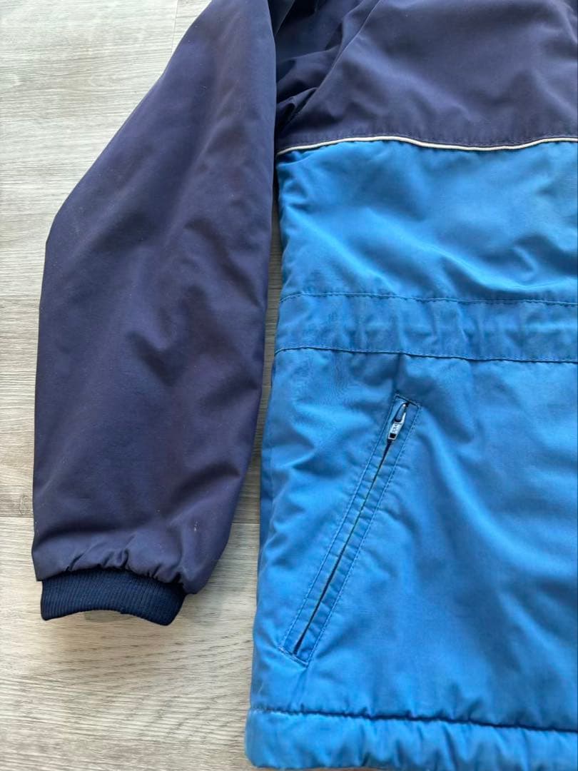 449 希少 80s ヴィンテージ バーグハウス 中綿ジャケットバイカラーブルー