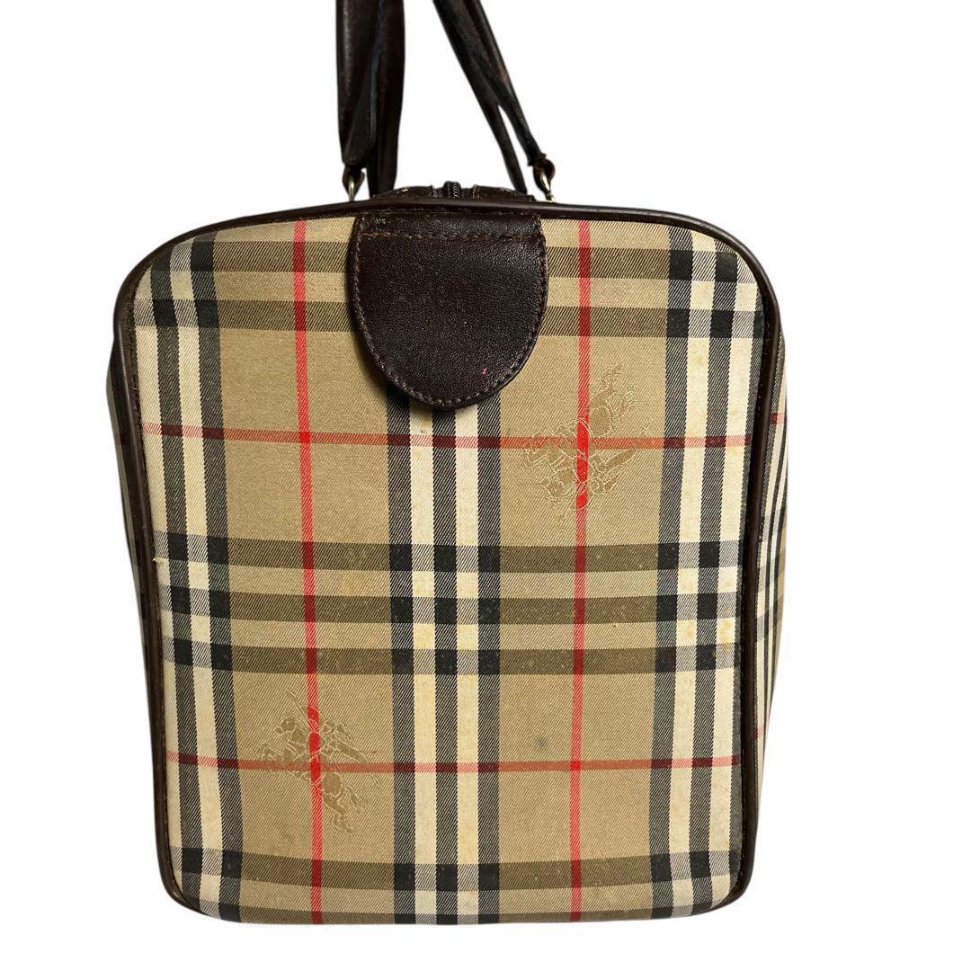 バーバリー　ノバチェック　ボストンバッグ　肩掛け　大容量　旅行用