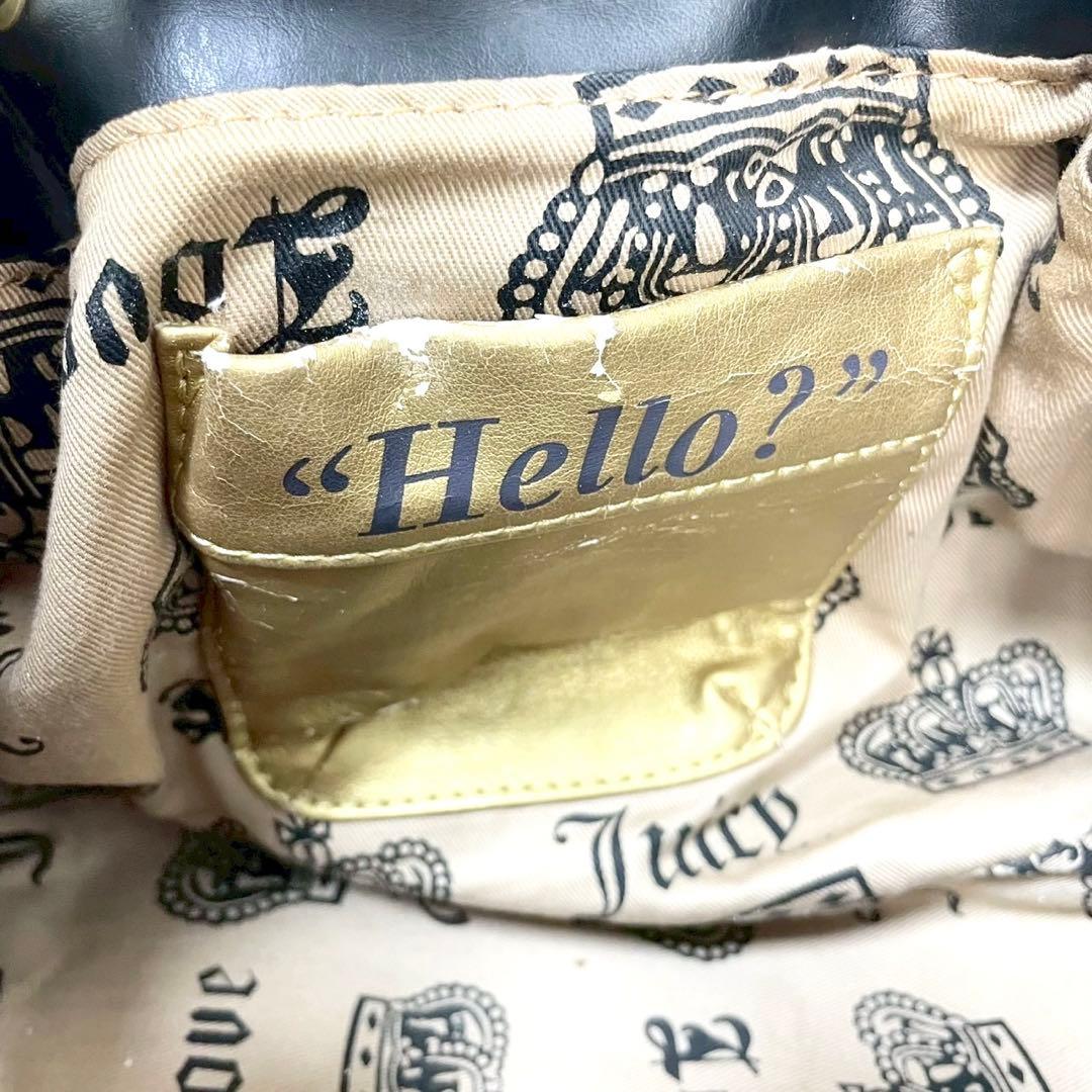 y2k❤️00s JUICY COUTURE テリア ロゴ ベロア ハンドバッグ