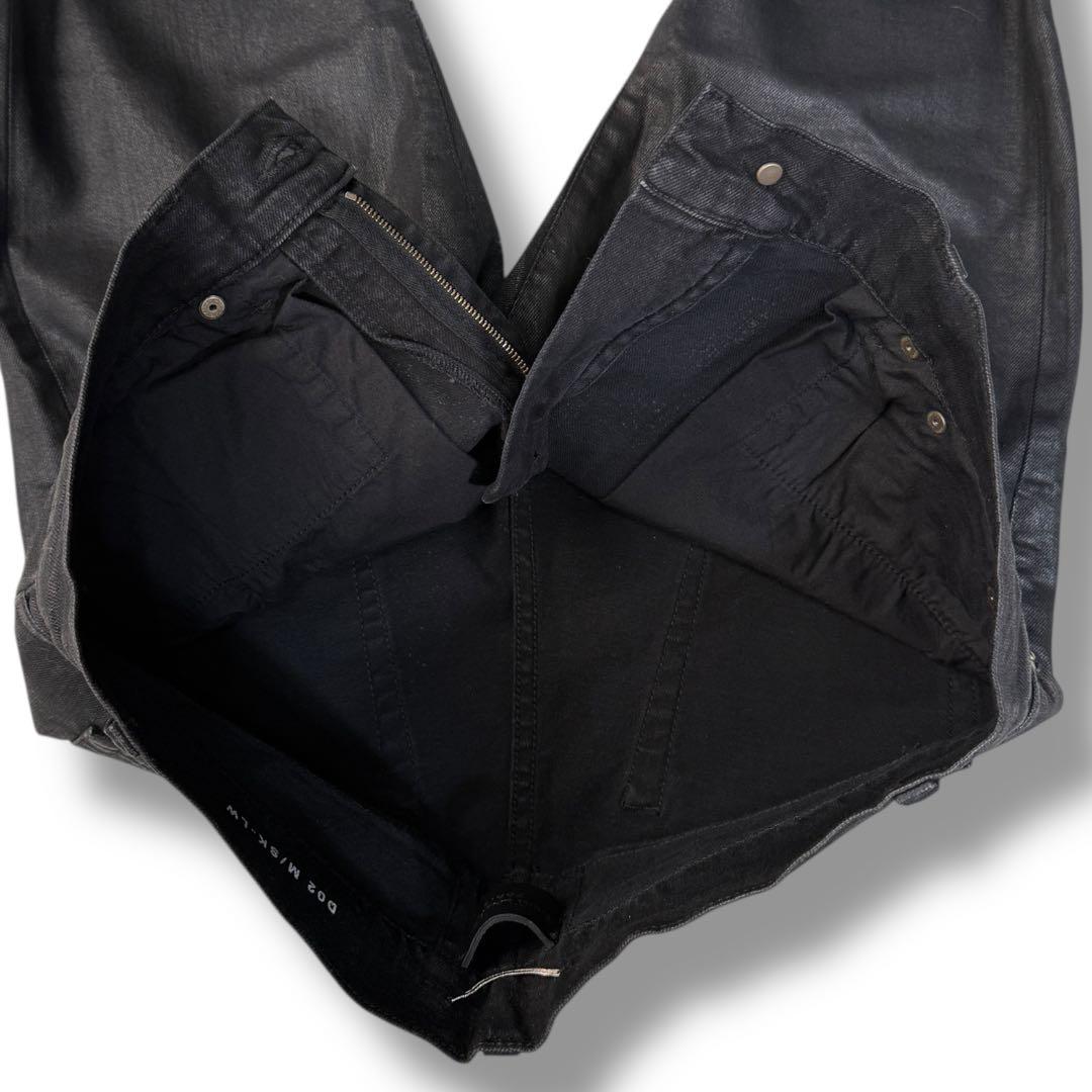 極美品 サンローランパリ エディ期 2014 コーティング デニムパンツ 黒
