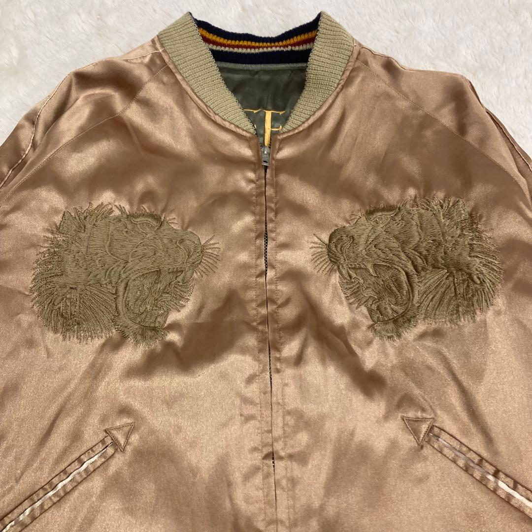 【aiko着用】 テーラー東洋 スカジャン リバーシブル スカル 金虎 M