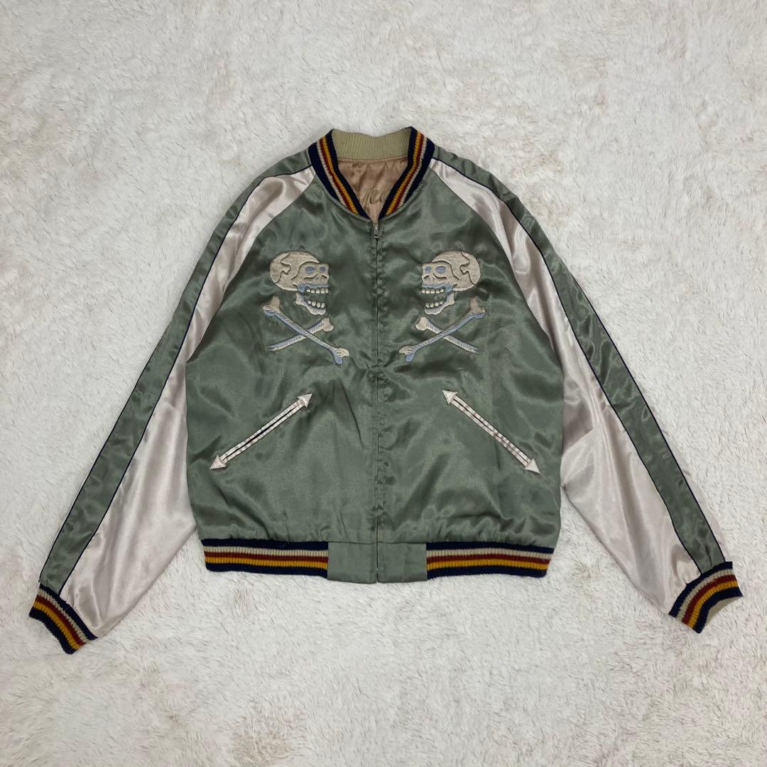 【aiko着用】 テーラー東洋 スカジャン リバーシブル スカル 金虎 M