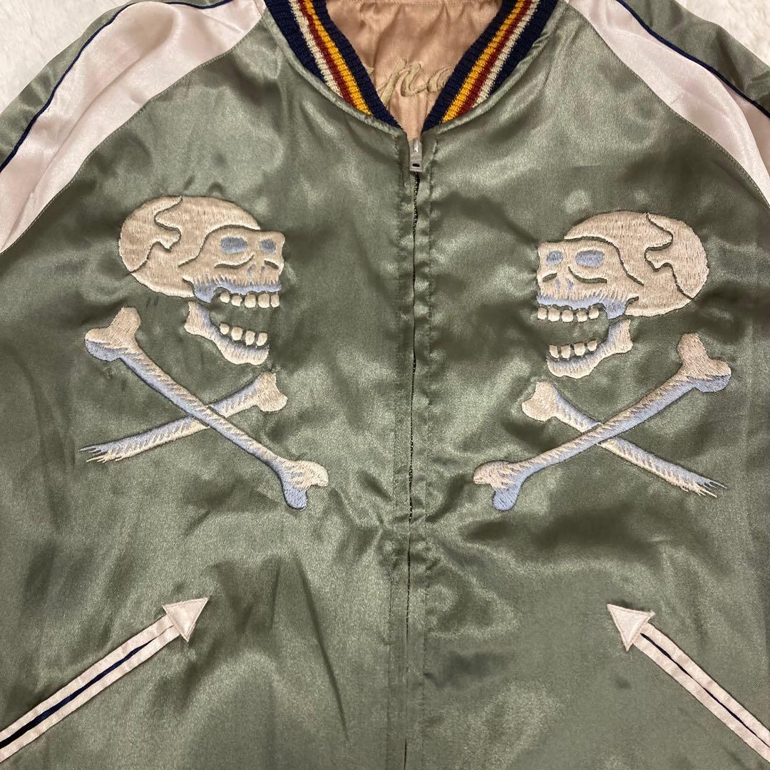 【aiko着用】 テーラー東洋 スカジャン リバーシブル スカル 金虎 M