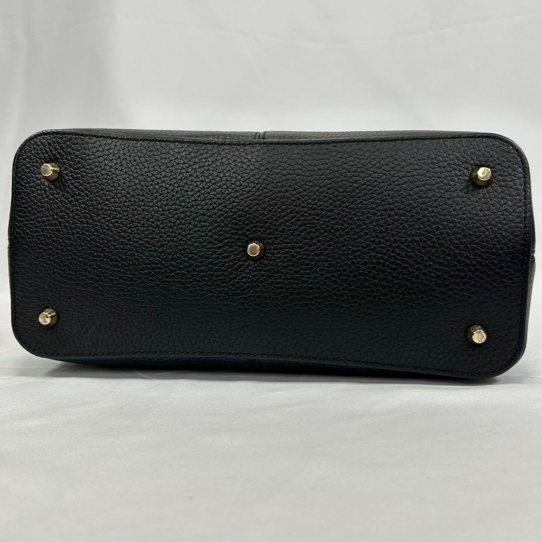 【極美品/付属品完備】フルラ 2way ダフネ ショルダーバッグ レザー 黒