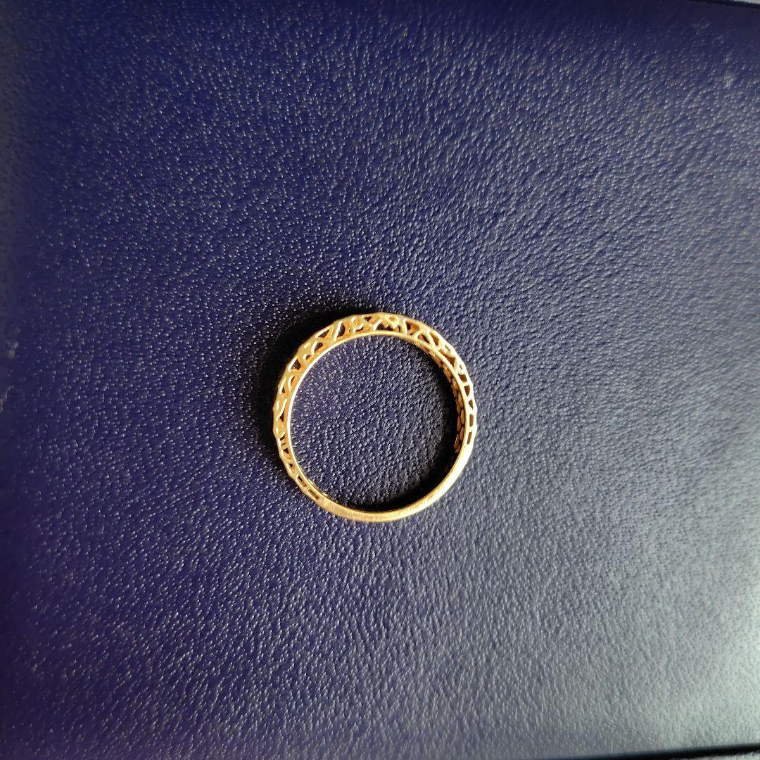 Aprire　18KYG トリプルウェーブライン　デザインリング　13号