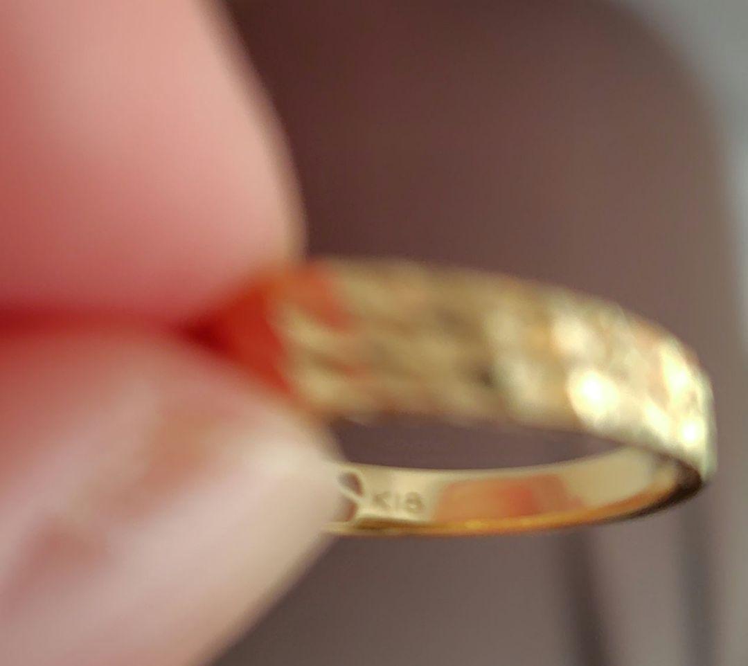 Aprire　18KYG トリプルウェーブライン　デザインリング　13号