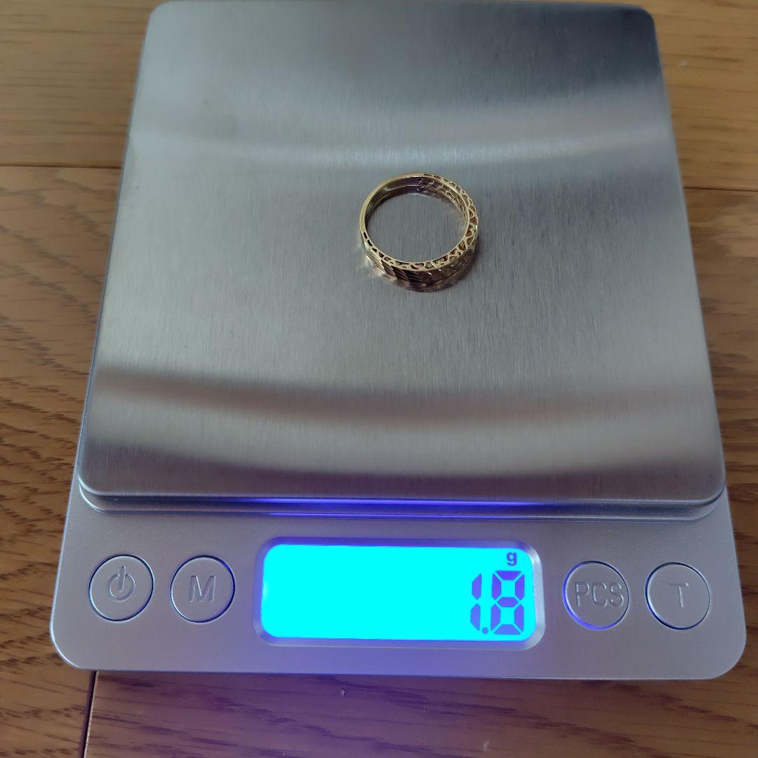 Aprire　18KYG トリプルウェーブライン　デザインリング　13号