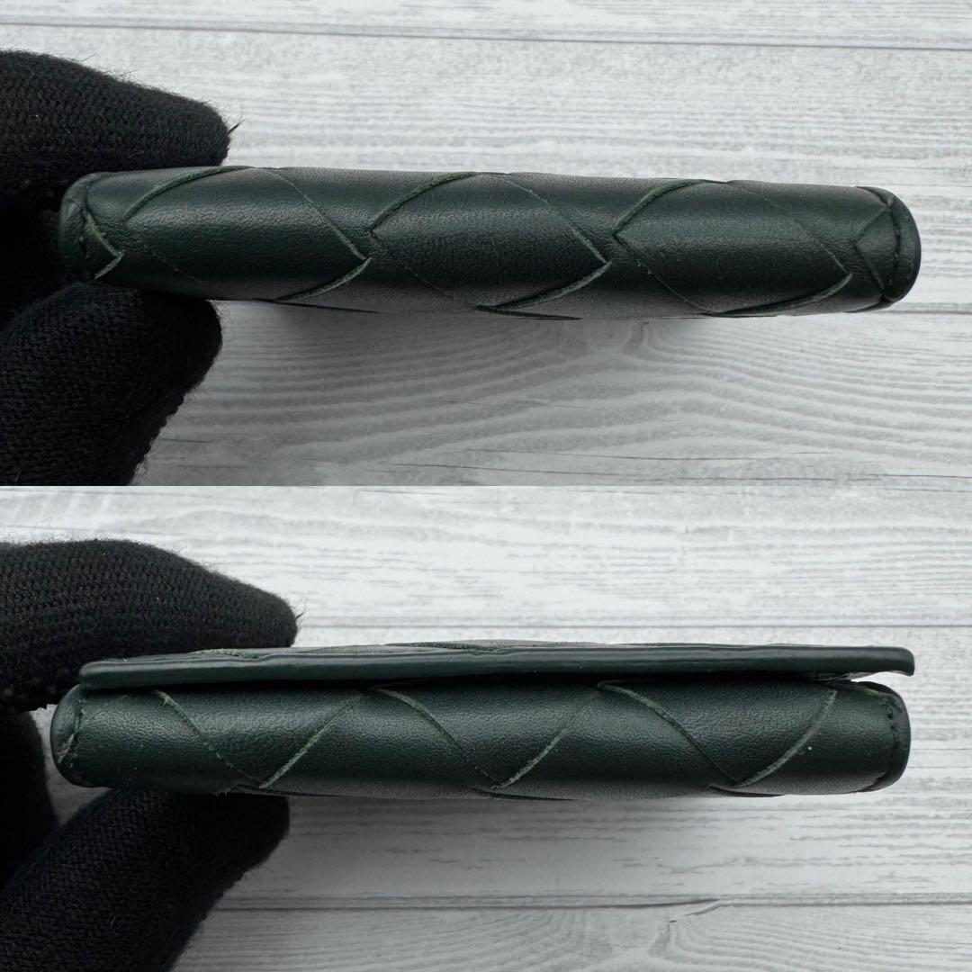 【美品】BOTTEGA VENETA　ケース　イントレチャート　グリーン