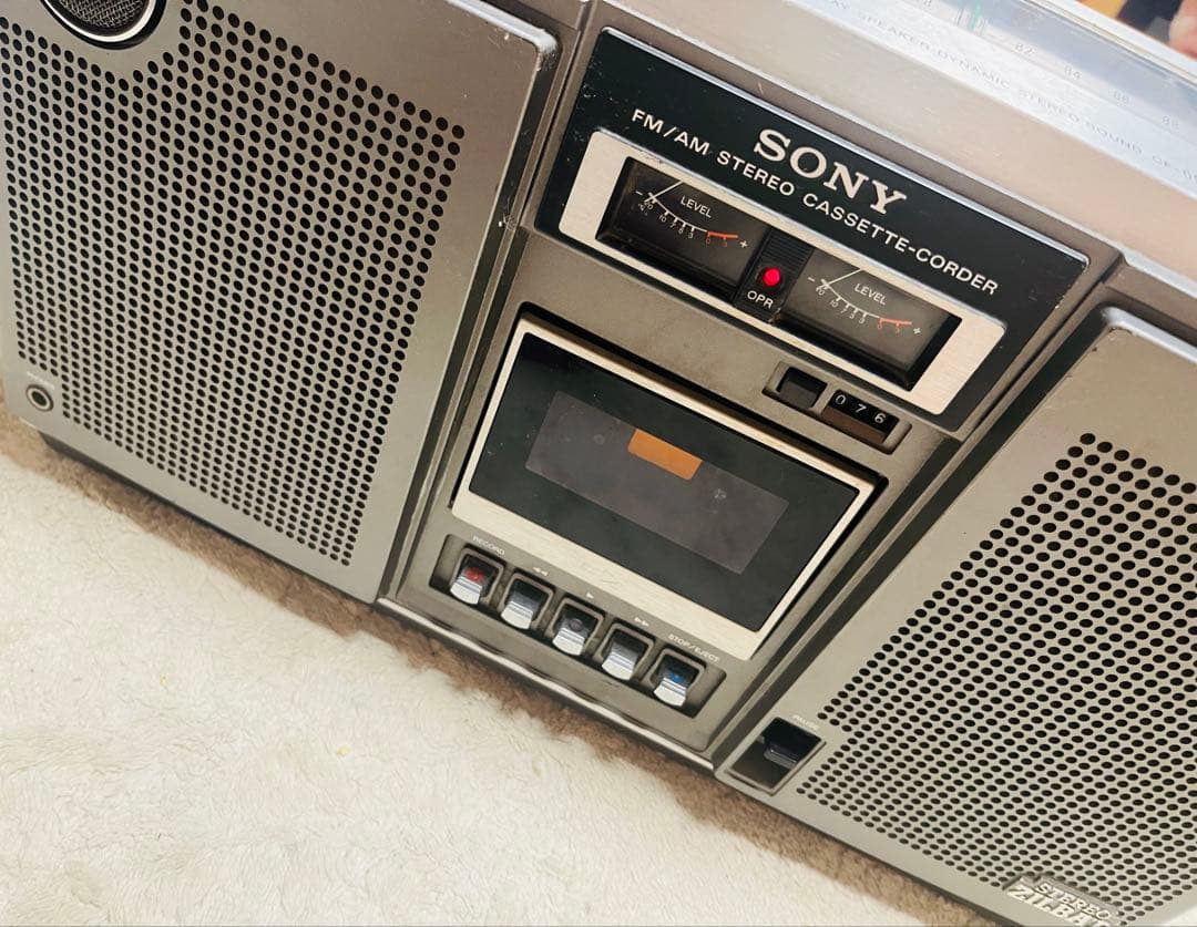 昭和レトロ　SONY FM/AM ステレオカセットコーダー　ラジカセ