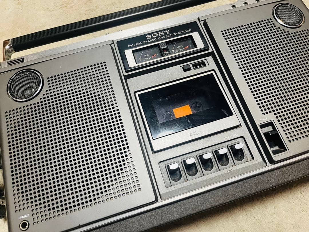 昭和レトロ　SONY FM/AM ステレオカセットコーダー　ラジカセ