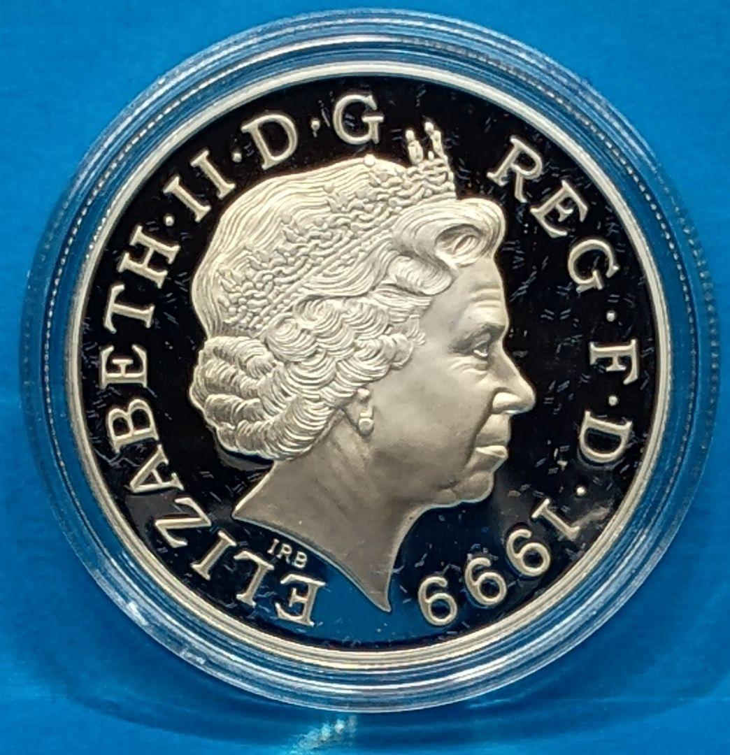 1999年 イギリス ダイアナ妃追悼 5ポンド プルーフ銀貨 (48)