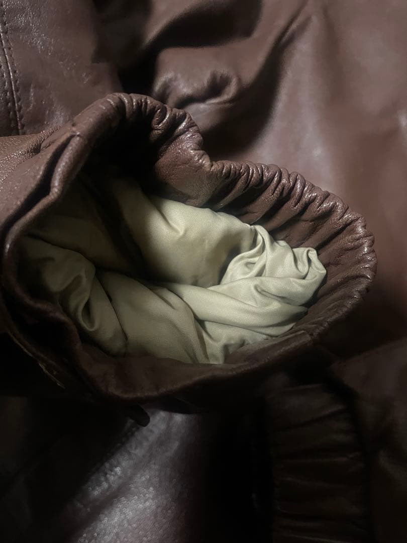 みかエディーバウアー　レザーグースダウン　ブラウン　希少Mサイズ