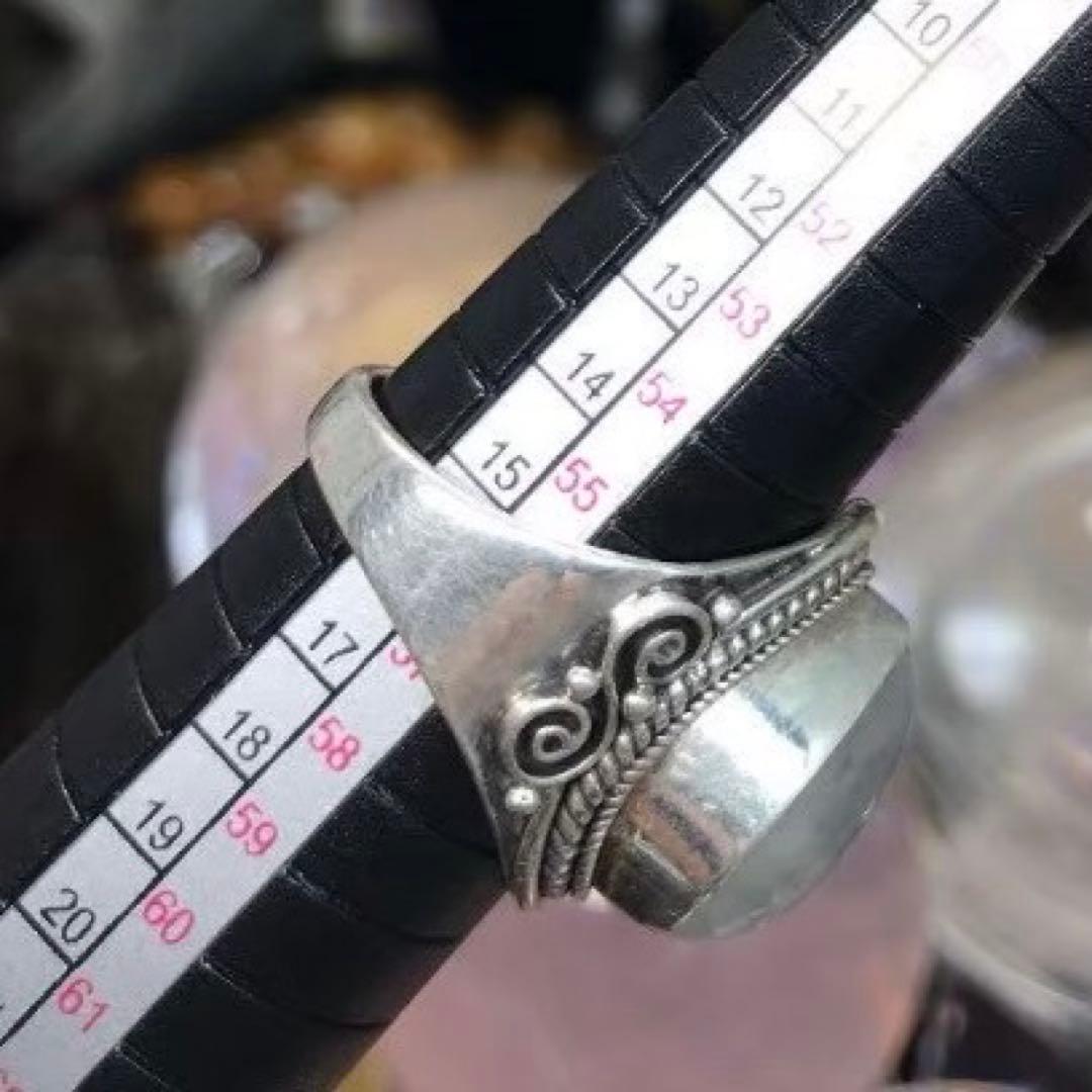 シルバー925 レインボームーンストーン　指輪　リング　 天然石