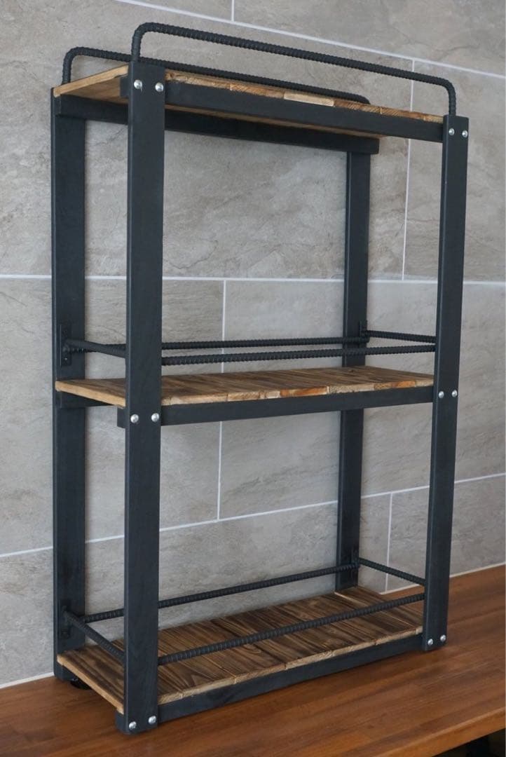 「新作」ウィスキーワゴン　落下防止完全版　男前　インダストリアル