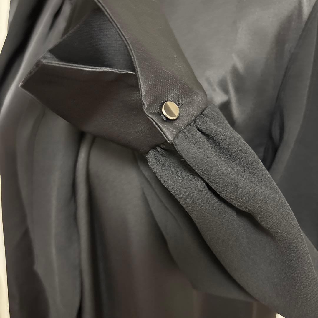 モラビトスペル　黒色ブラウス（襟レース）　タグ付新品未使用　2025冬購入品