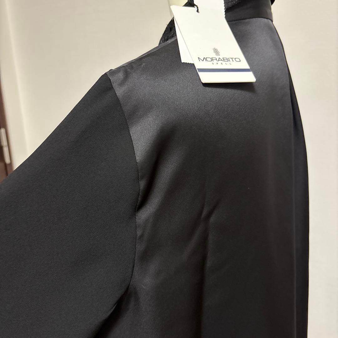 モラビトスペル　黒色ブラウス（襟レース）　タグ付新品未使用　2025冬購入品