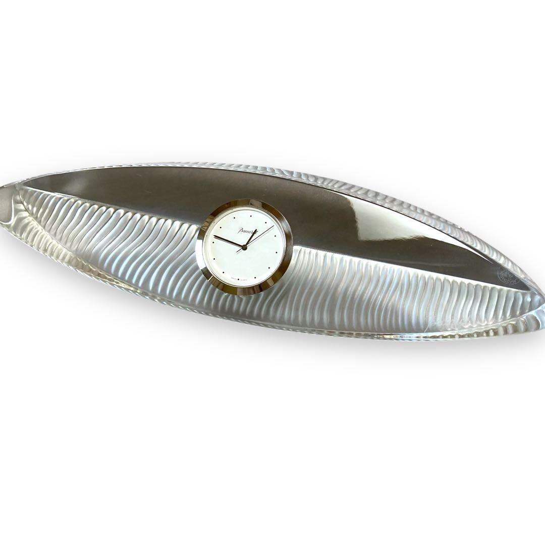 Ⴤ1093ꕤ美品 Baccarat バカラ クリスタル 置時計 アンティーク