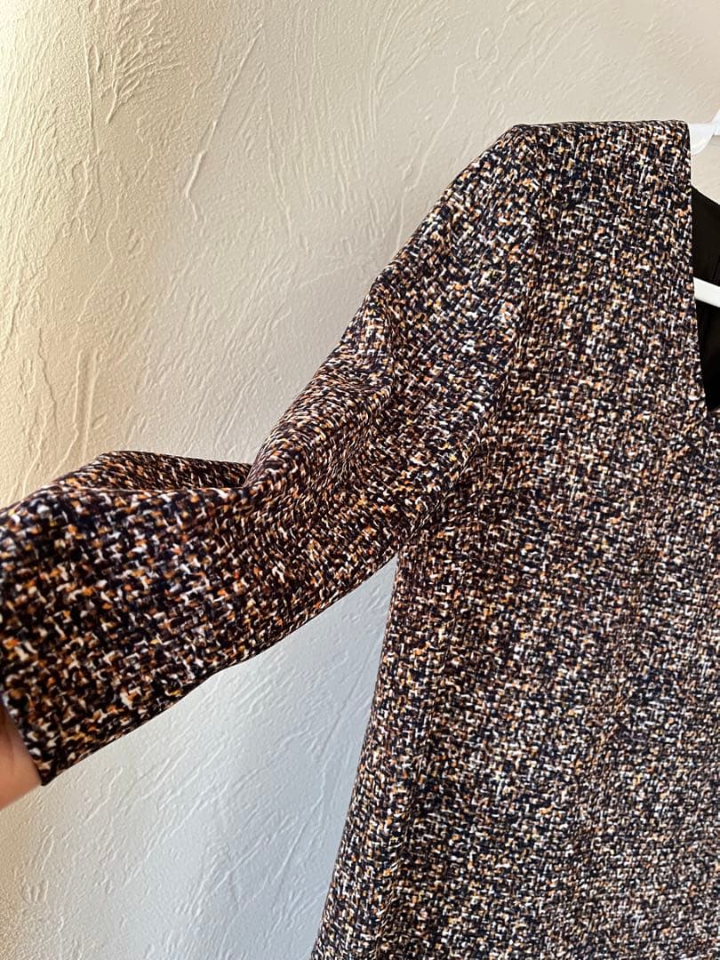 【美品】MaxMara Vネック 七分袖 ワンピース