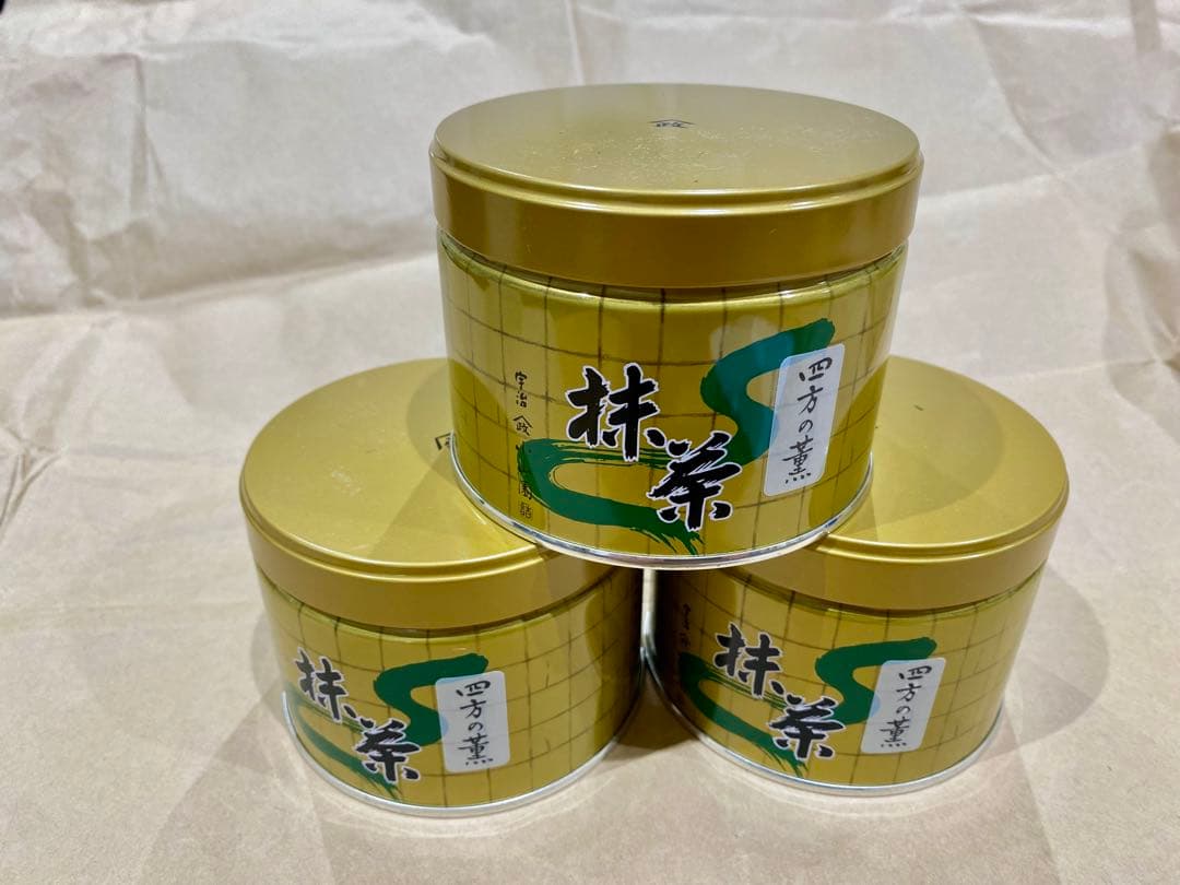 京都宇治抹茶　山政小山園　四方の薫150g ×3缶セット MATCHA