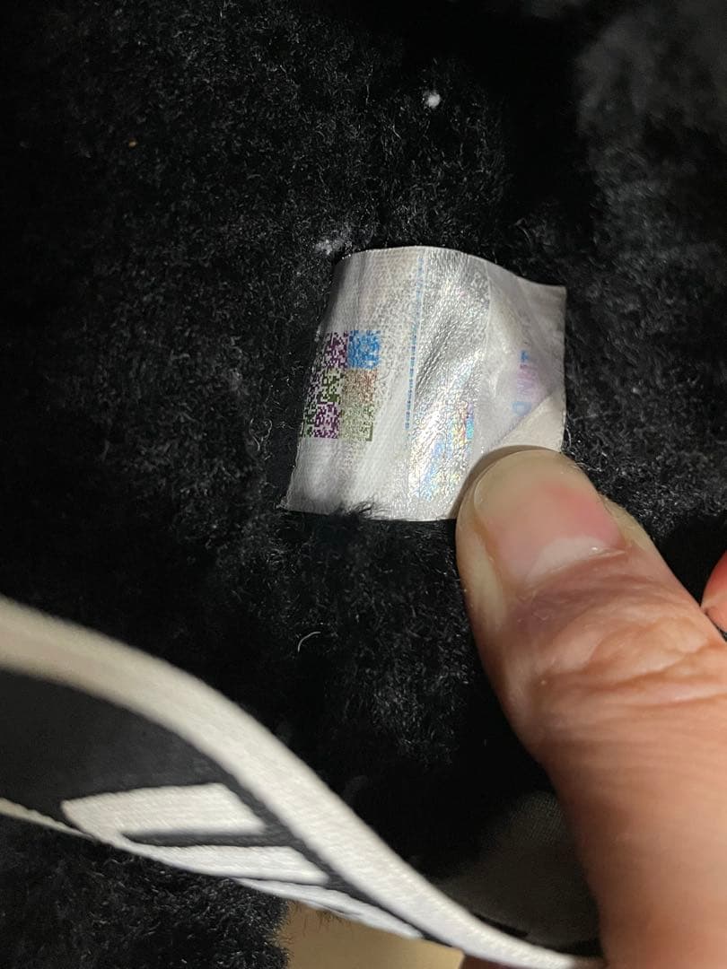 UGG ファンケット　24cm 黒　厚底　ムートン　サンダル　スリッポン