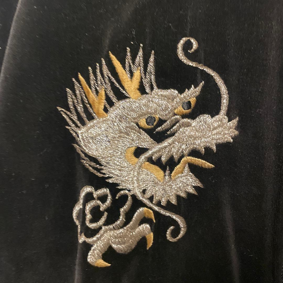 90s ヴィンテージ 別珍 スカジャン スーベニアジャケット 龍