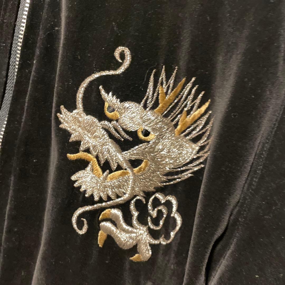 90s ヴィンテージ 別珍 スカジャン スーベニアジャケット 龍