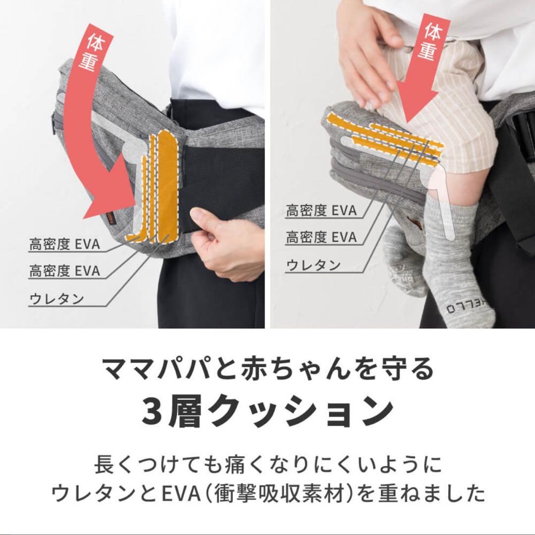 napnap　Tran(トラン) 台座がたためるヒップシート 台座のみ